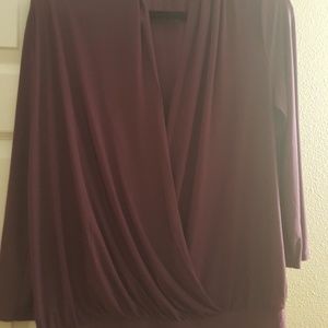 Purple wrap blouse